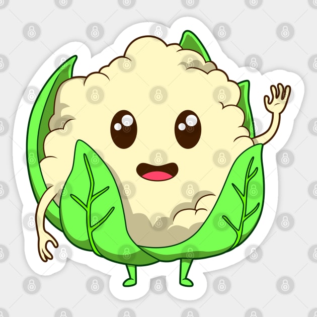 Cartoon cauliflower Sticker by Modern Medieval Design